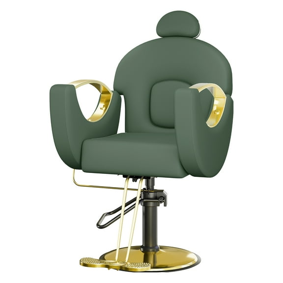 360° Swivel Barber Chair Hair Chair Stylist Chair with Heavy Duty Hydraulic Pump, Adjustable Headrest & Reclining Backrest for Hair Stylist for Home, Spa, Shampoo