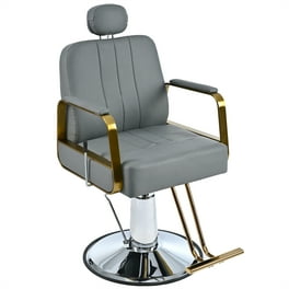 Salon Chair Barber Chair Adjustable Height and 360 Degree Rolling Swivel Hair Styling Chair Hydraulic Recline Salon for Barbershop Hair Salon Spa Equipment Grey Walmart
