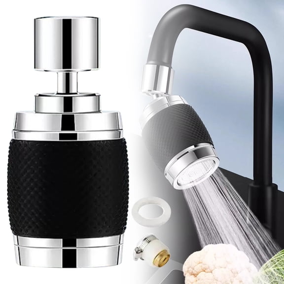 360° Swivel Booster Faucet – Anti-Splash, High-Pressure Kitchen Tap with Filter, Tool-Free Install in Minutes