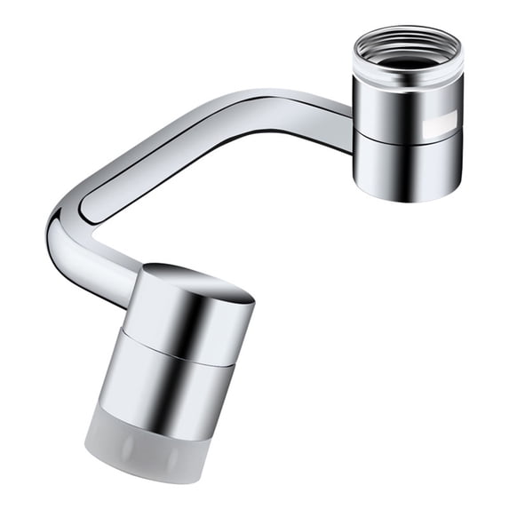 360° Swivel Faucet Extender - Dual Spray Modes, Brass/Stainless Steel, Fits 0.79-0.94" Threads, Splash Bathroom Sink Sprayer Attachment