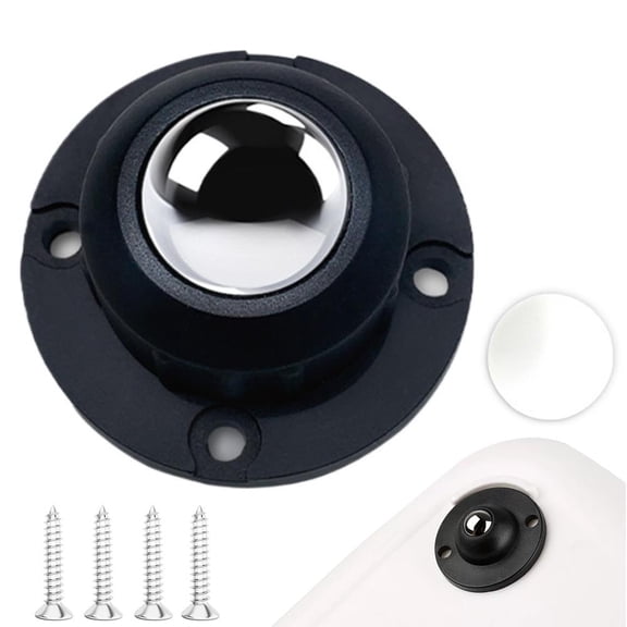 360° Swivel Furniture Casters – 4-Pack Heavy Duty ABS & Steel Wheels, 165lbs Load Capacity per Caster, Screw-On & Adhesive Installation for Sofas, Bookshelves & Cabinets