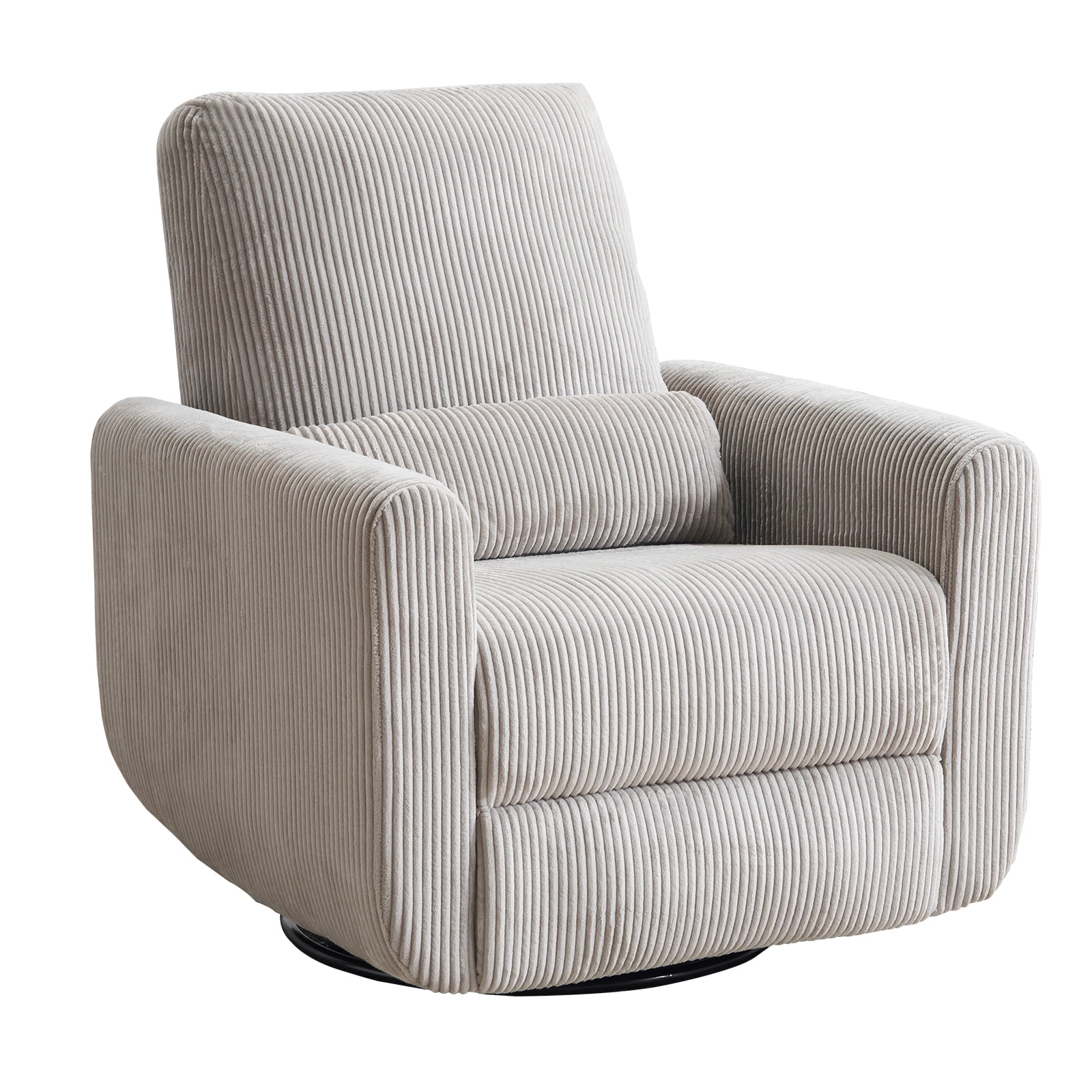 Rhevoy Corduroy Bedroom Rocking Recliner with Heating and Massage ...