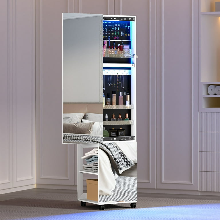 Dressing mirror with jewelry cabinet cheap