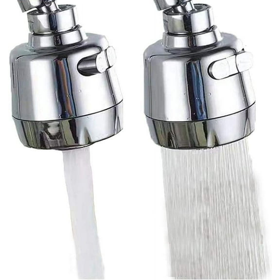 360 Swivel Kitchen Sink Faucet Aerator Faucet Sprayer Attachment Tap Aerator Faucet Nozzle Faucet Head 55/64'' Female Thread for Kitchen, Bathroom Faucet (Shorter Style 1PC,Adapter Included)