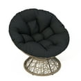 thumbnail image 1 of 360⁰ Swivel Rattan Wicker Accent Chair, Indoor Outdoor Waterproof Round Reading Leisure Chair, 1 of 10