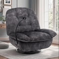 thumbnail image 1 of LEHZROAJ 360°Swivel Upholstered Recliner,Velvet Accent Chair Tufted Oversized with Mobile Phone Holder for Living Room(Black), 1 of 9