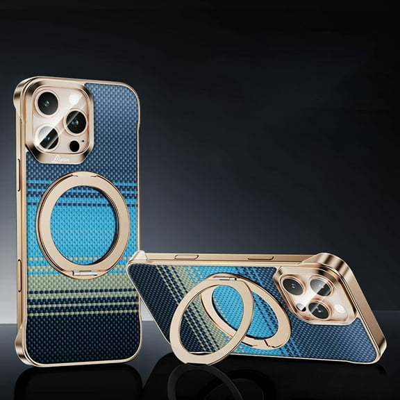 360° Swivel Ring for iPhone 16 Case, Built-in Metal Stand and Ring Holder, Wireless Charging Support, Military Grade Protection, Shock Resistant Phone Cover for iPhone 16, Blue