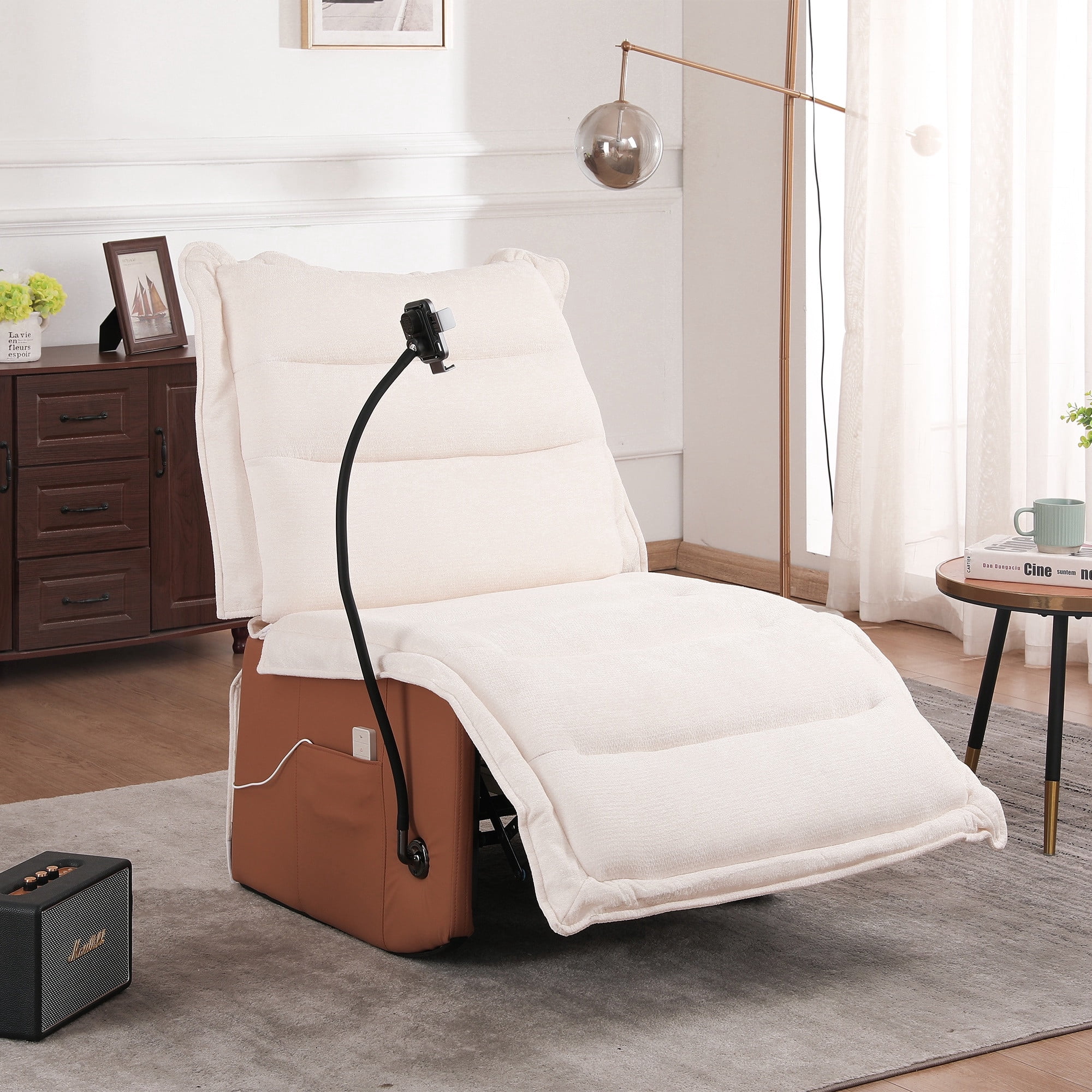 Holaki Power Recliner Chair, Modern Chenille Recliner Chair with Wireless Charging, Adjustable Home Theater Seating with Lumbar Support, Electric Recliner Chair for Adult