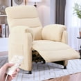 thumbnail image 1 of Power Recliner Chair, Holaki Electric Power Recliner with Side Pocket and Remote, Modern Chenille Fabric Recliner Chairs for Adults, Small Recliner for Small Space Nursery Living Room, Beige, 1 of 11