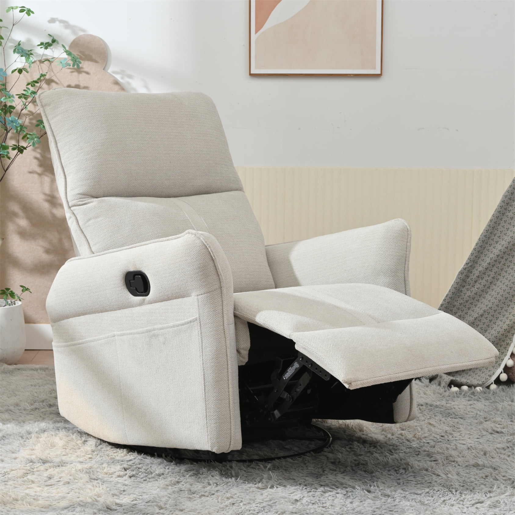 360° Swivel Rocker Recliner Chair,Swivel Nursery Rocking Chair,Glider ...
