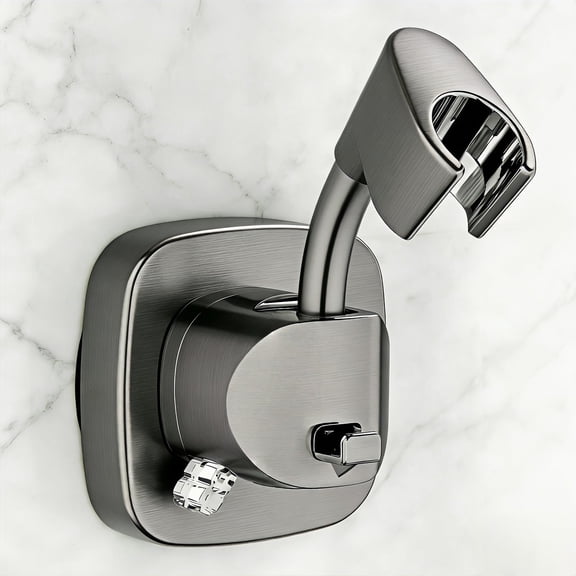 360° Swivel Shower Head Holder with Strong Suction Cup, Adjustable No Drill | Tool-free install in seconds, bathroom wall mount handheld shower bracket, removable, waterproof