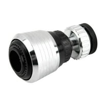 360° Swivel Sink Faucet Aerator Bubbler,for Kitchen and Bathroom Taps, Splash-Free Nozzle Adapter,Kitchen Faucet Sprayer, Bathroom Faucet Aerator, Directional Setting Faucet Tip(Silver)