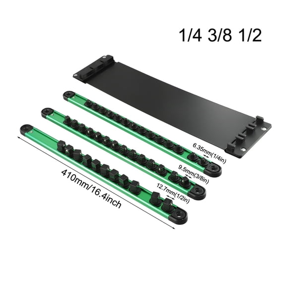 360 Swivel Socket Organizer 1/4 3/8 1/2Inch Socket Clip Rail Holder