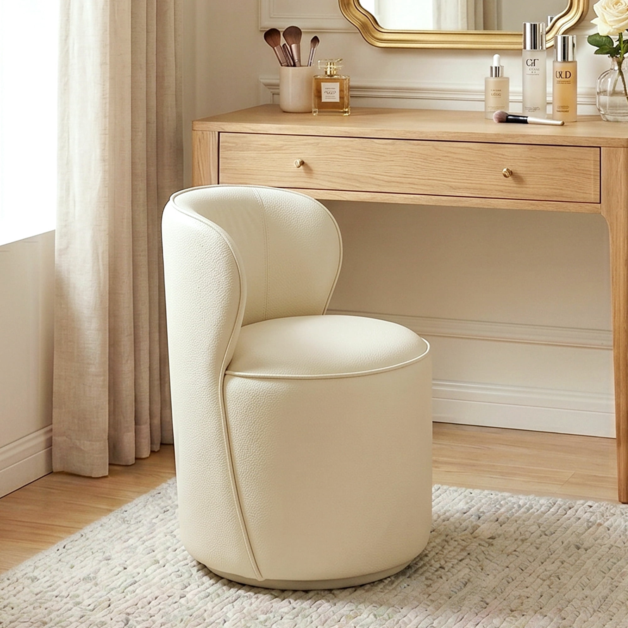 beige dressing table chair Stool The Range Velvet Stool Swivel Dressing Table Stool Velvet Dressing Table Stool The sweetandpetite_ on LTK sequin reshoots 2094 Size:36 x 36 Chairs are lightweight but