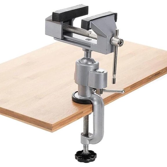 360 Swivel Universal Table Vise, Adjustable Clamp Mini Bench Vice for Jewelry, Model Craft & Workbench Use