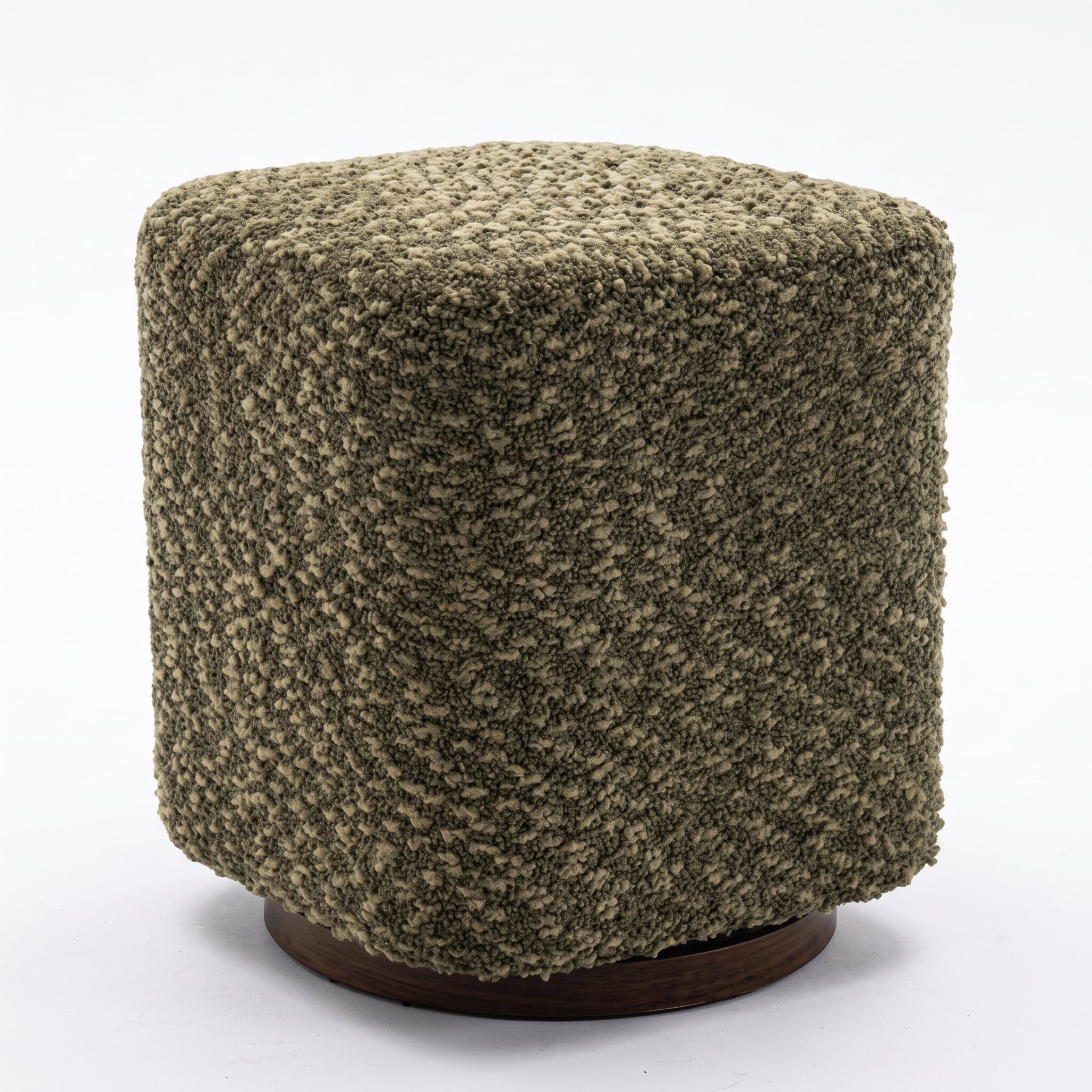 360°Swivel Vanity Stool for Women, Upholstered Makeup Chair, Modern Accent Ottoman for Bedroom, Living Room