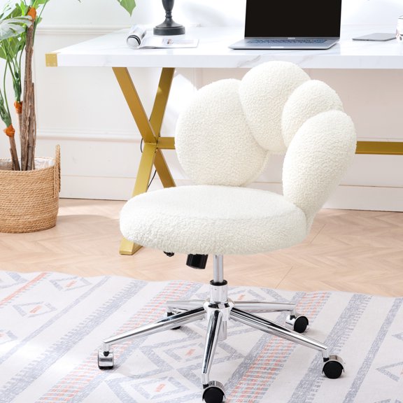 360° Swivel and Height Adjustable Teddy Chair / High - density Sponge Filling