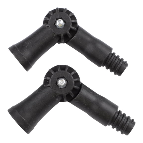 360° Telescopic Pole Joint Angle Adapter with Swivel Extension, Nylon 13.3cm Connector for 3/4 Inch Threaded Extension Poles, for Window Washing, Gutter Cleaning, Dusting(2PCS)