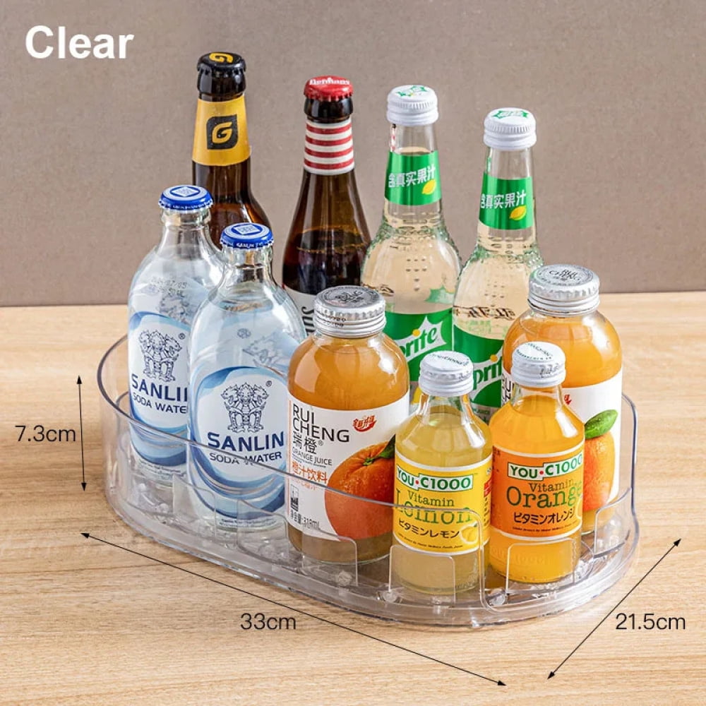 Refridgerator Rectangle 360° Turntable Refrigerator Organizer and Storage Tray for Fridge ...