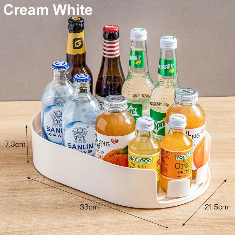 Refridgerator Rectangle 360° Turntable Refrigerator Organizer and Storage Tray for Fridge ...