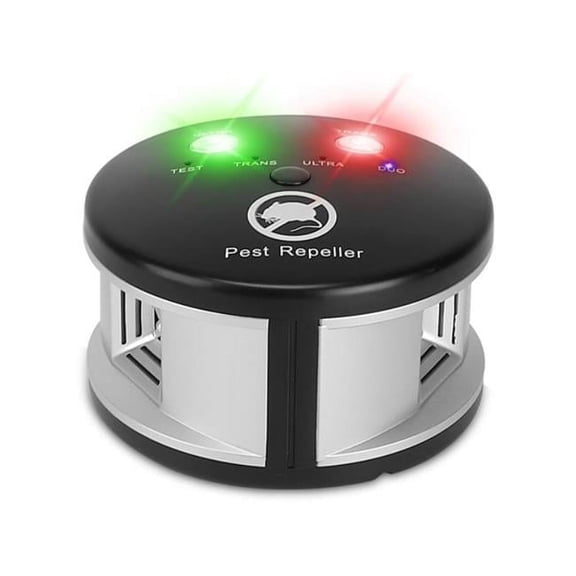 360 Ultrasonic Pest Repeller Electronic Plug-in Pest Control Mouse Chaser Blocker Repellent Deterrent with Pressure Wave  Ultrasonic Sound for Indoo - Black