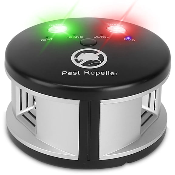 360 ° Ultrasonic Pest Repeller Electronic Plug-in Pest Control Mouse Chaser Blocker Repellent Deterrent with Pressure Wave & Ultrasonic Sound for Indoor Use