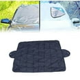 thumbnail image 1 of 360° All Weather Windshield Cover - Reversible Sunshade Ice Shield, Black Side Snow Blocking & Silver Side UV Protection, Universal Fit Car Windshield Protector for All Vehicle Models, 79*47in, Black, 1 of 8