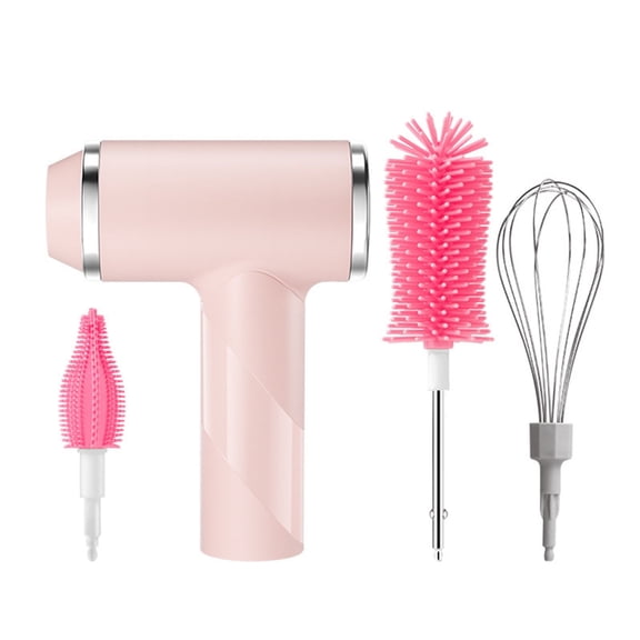 360° Whirling Elastomer Bottle Brush Electric Profound Cleanser 12Inch Reach Pace Configuration 3 Brush Executives for Baby Bottles Cups