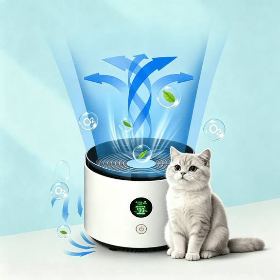360 Whole House Smart Air Purifier, H13 HEPA Formaldehyde Remover with Real-time LED Display, Ultra Quiet & Energy Efficient, Air Purifiers for Pets Hair Smoke Pollen, Auto Mode