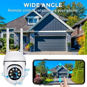 360 Wireless Security Camera 1080P, 2.4GHz WiFi, Pan/Tilt, Motion Detection, Two-Way Audio, IP66 Weatherproof