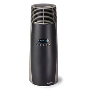 22" Black Ceramic Tower Heater with Thermostat and Remote
