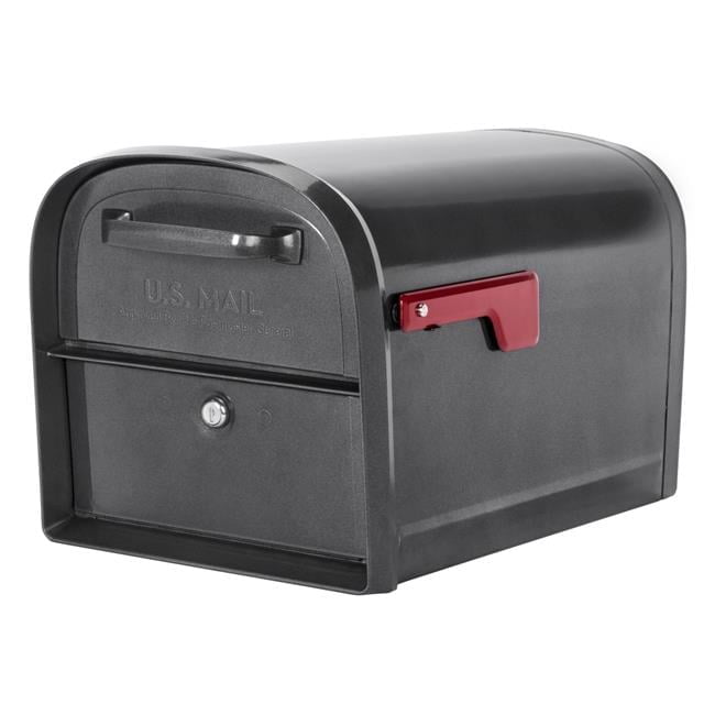 Extra Large Pewter Steel Locking Post Mount Mailbox
