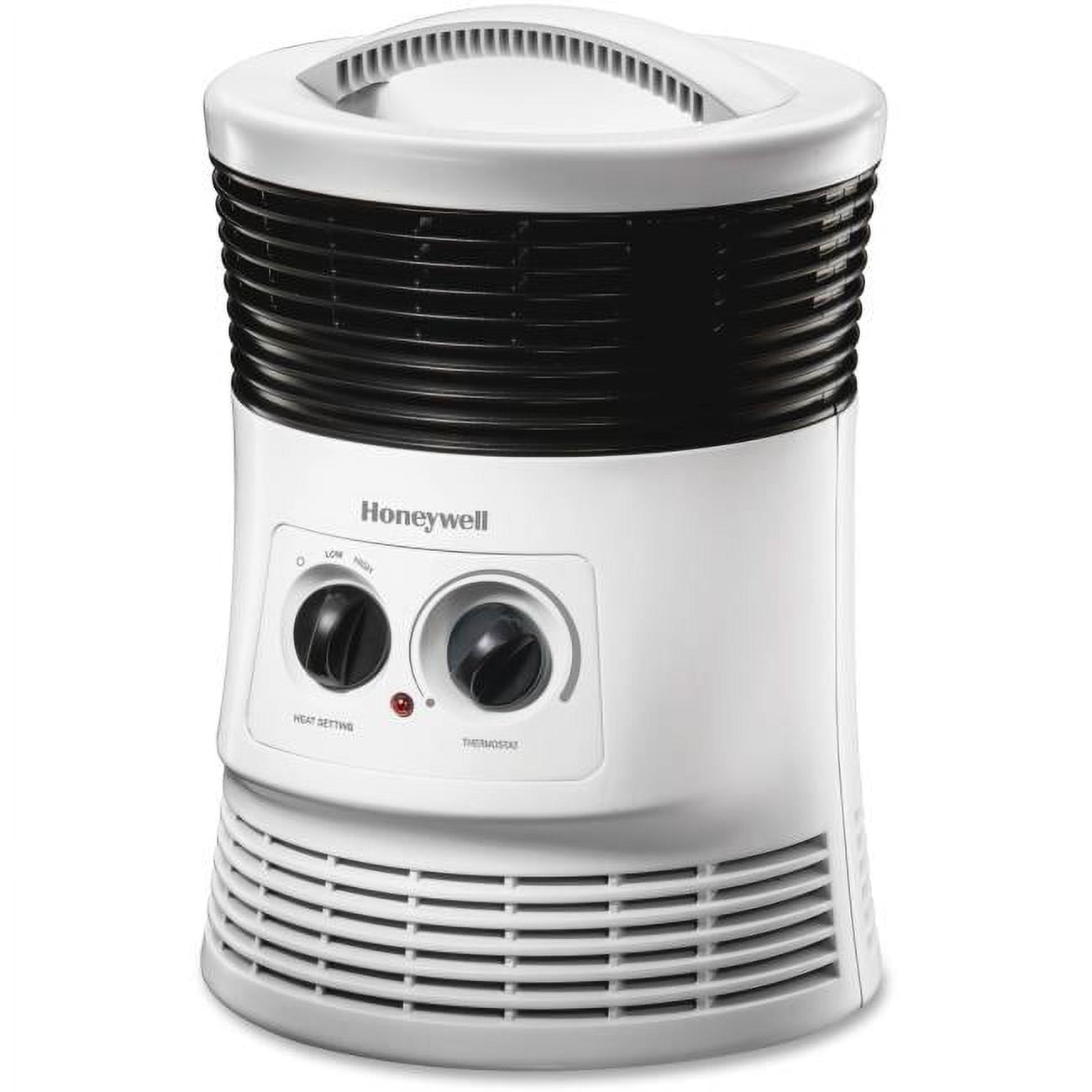 White Electric Fan-Forced Heater with Thermostat and Automatic Shut-off