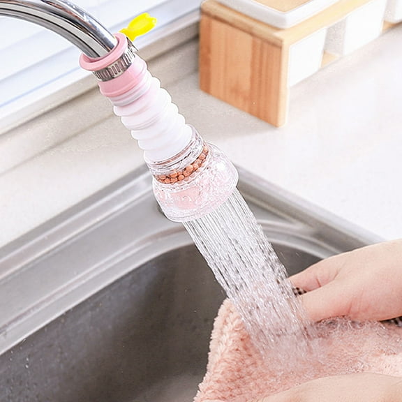 360 degree rotatable kitchen sink faucet aerator, faucet nozzle filter adapter, water-saving faucet aerator, for kitchen and bathroom, Pink