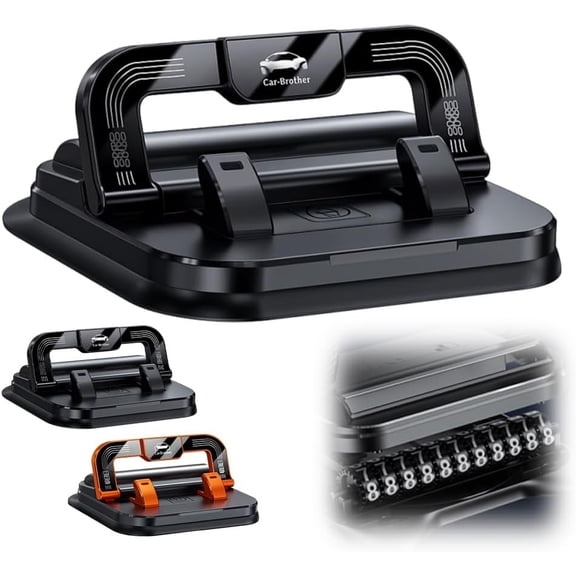 360 degree rotating and strong suction cup car phone holder, suitable for car navigation dashboard, 360 degree rotating 2-in-1 phone holder, used for car navigation in dashboard, universal model