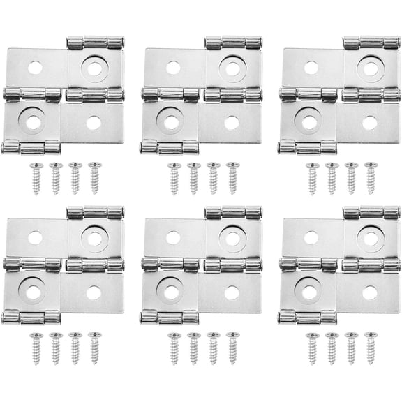 360-degree screen door hinge, suitable for folding screen doors and furniture and panels, including installation screws 6 pieces