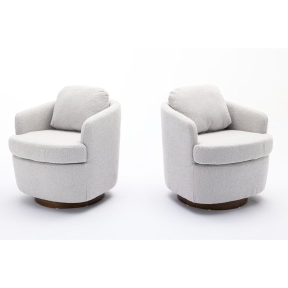 360-degree swivel, eucalyptus wood, cotton back cushion / Suitable for primary living areas