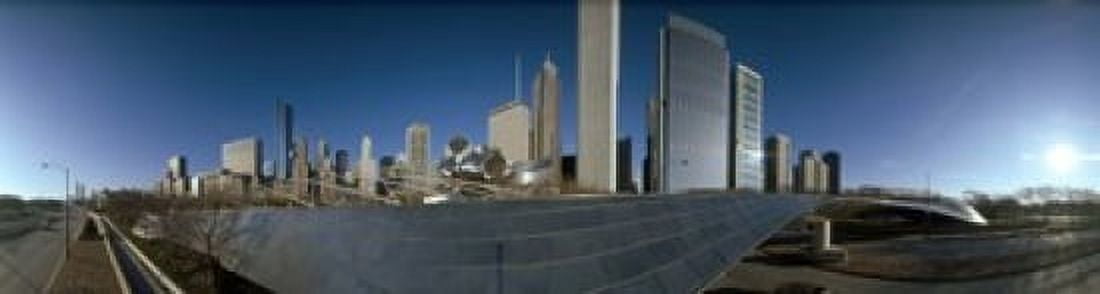 360 degree view of a city Millennium Park Jay Pritzker Pavilion Lake Shore Drive Chicago Cook County Illinois USA Canvas Art - Panoramic Images (42 x 12)