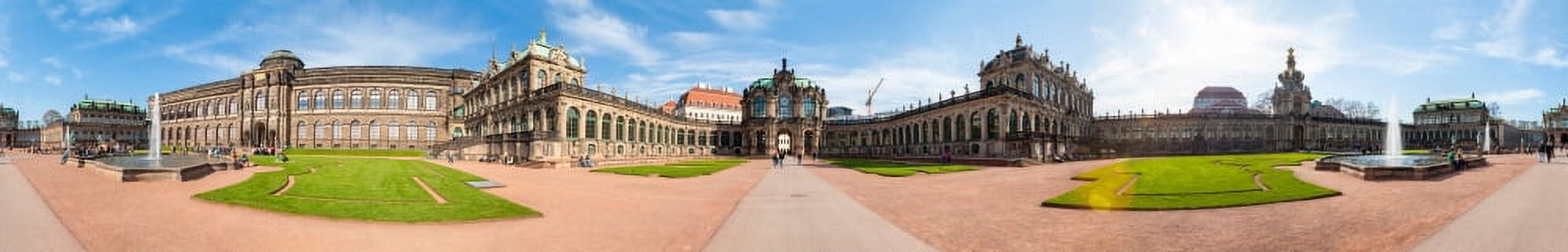 360 degree view of Zwinger Palace Dresden Saxony Germany Canvas Art - Panoramic Images (27 x 9)