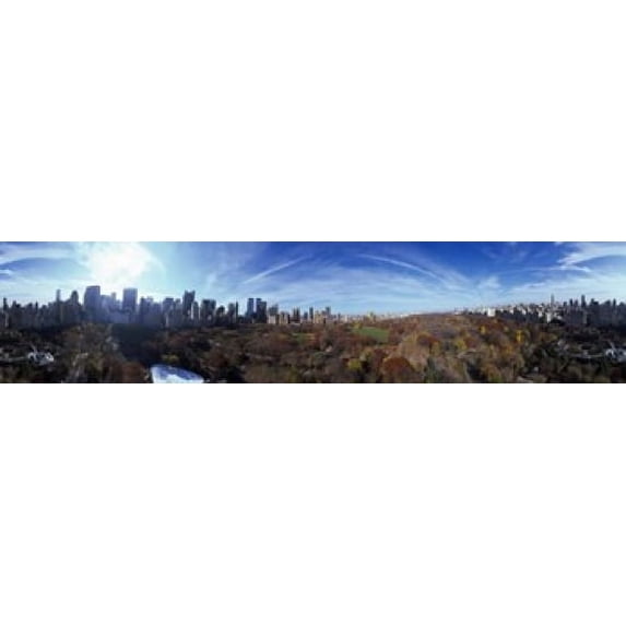 360 degree view of a city, Central Park, Manhattan, New York City, New York State, USA 2009 Poster Print (22 x 5)