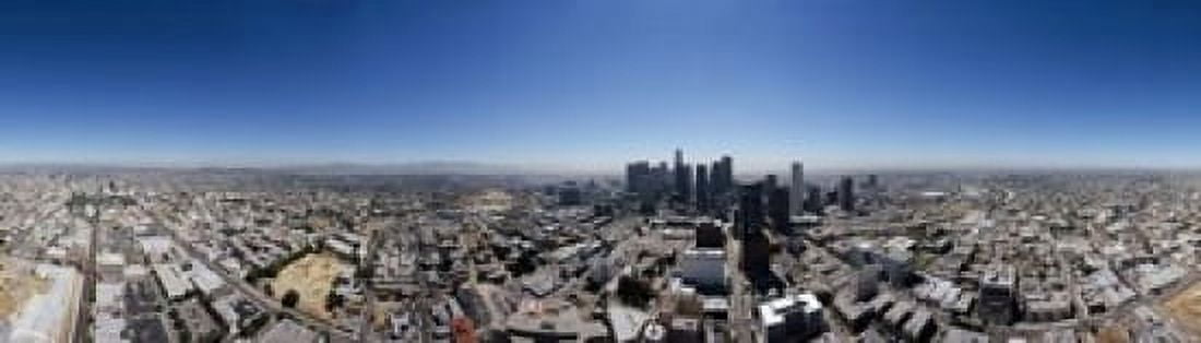 360 degree view of a city City Of Los Angeles Los Angeles County California USA Canvas Art - Panoramic Images (40 x 12)