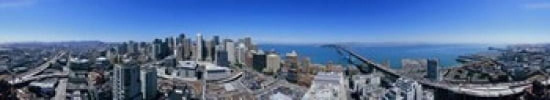 360 degree view of a city Rincon Hill San Francisco California USA Canvas Art - Panoramic Images (22 x 4)