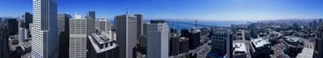 360 degree view of a city Rincon Hill San Francisco California USA Canvas Art - Panoramic Images (44 x 9)