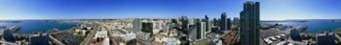 360 degree view of a city San Diego California USA Canvas Art - Panoramic Images (44 x 7)