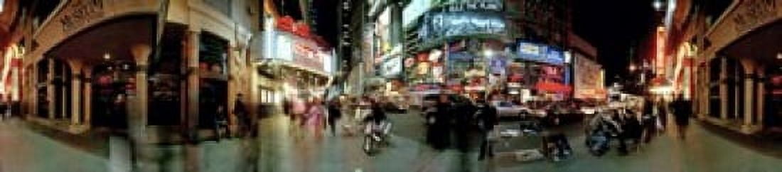 360 degree view of a city at dusk Broadway Manhattan New York City New York State USA Canvas Art - Panoramic Images (22 x 5)