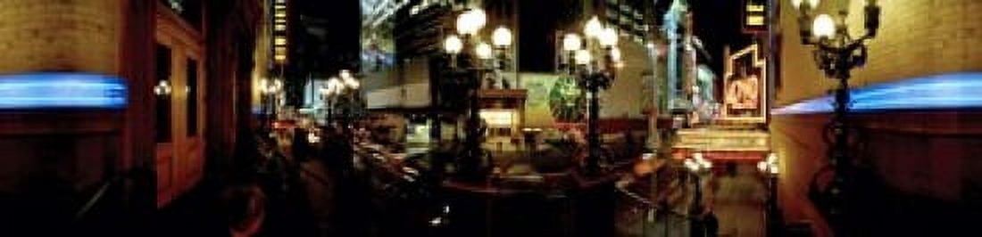 360 degree view of a city lit up at night Broadway Manhattan New York City New York State USA Canvas Art - Panoramic Images (20 x 5)