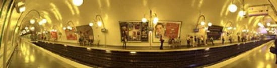 360 degree view of a metro station Paris Ile-de-France France Canvas Art - Panoramic Images (40 x 10)