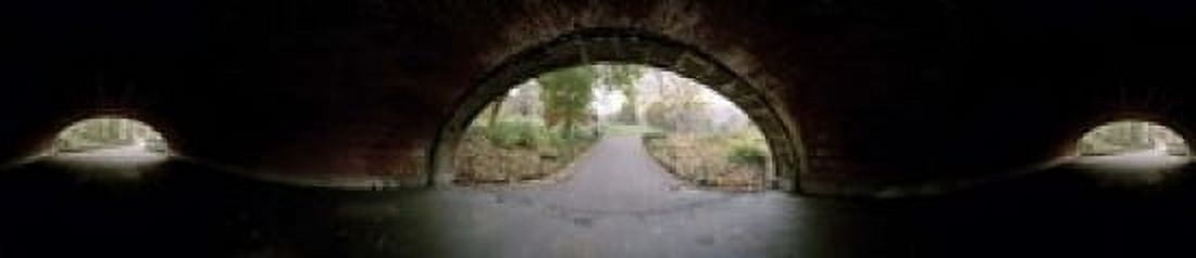 360 degree view of a tunnel in an urban park Central Park Manhattan New York City New York State USA Canvas Art - Panoramic Images (22 x 5)