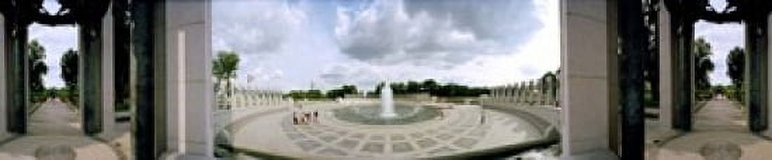360 degree view of a war memorial National World War II Memorial Washington DC USA Canvas Art - Panoramic Images (38 x 8)