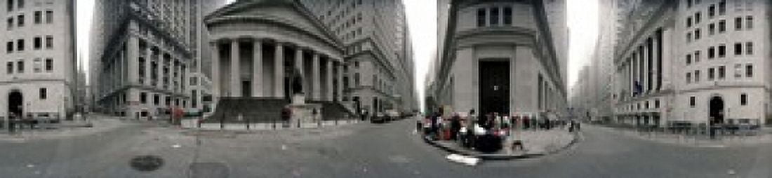 360 degree view of buildings Wall Street Manhattan New York City New York State USA Canvas Art - Panoramic Images (20 x 5)